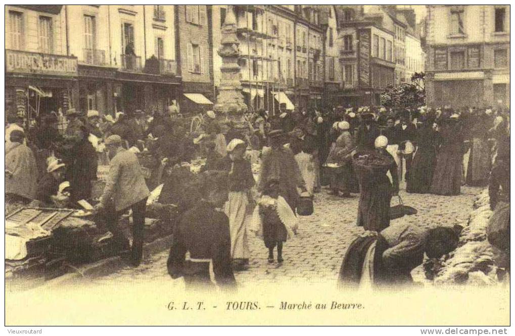 CPA. REPRO.  TOURS. MARCHE AU BEURRE. - Markets