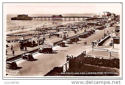 SEA FRONT AND PIER. LOOKING WEST WORTHING. - Worthing