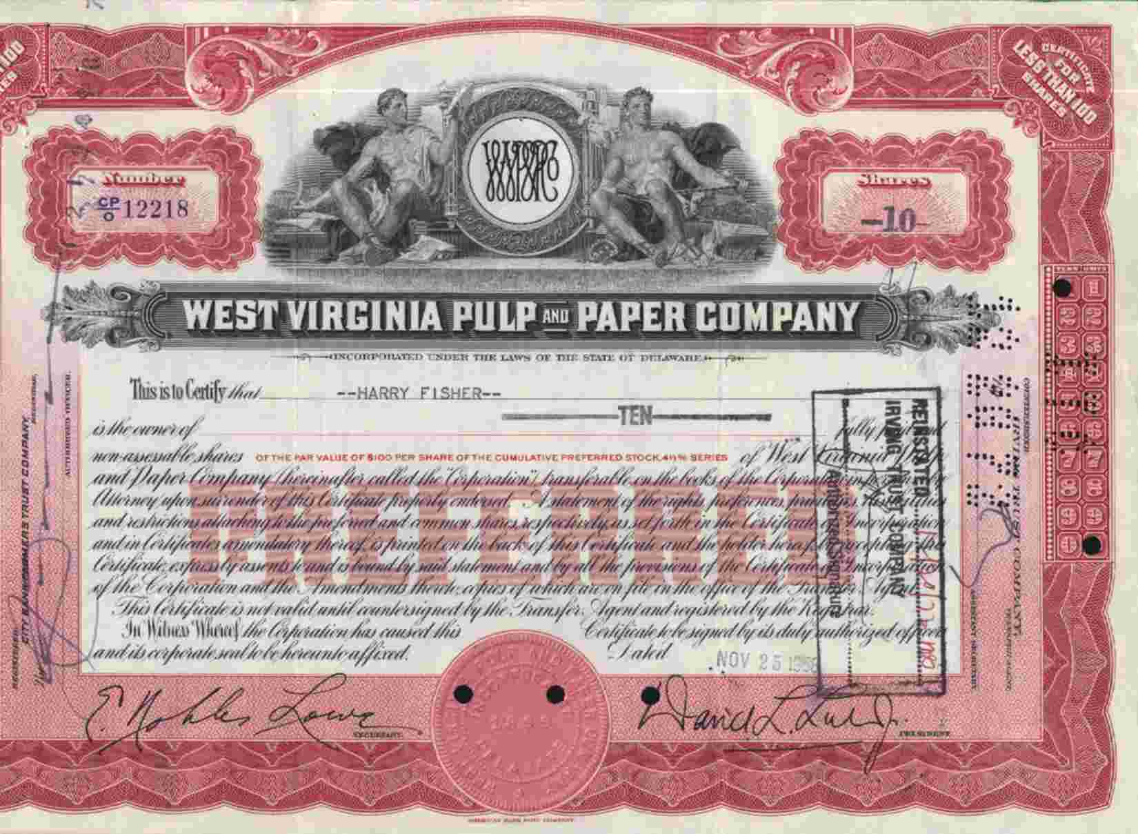 WEST VIRGINIA PULP AND PAPER COMPANY - Industrial