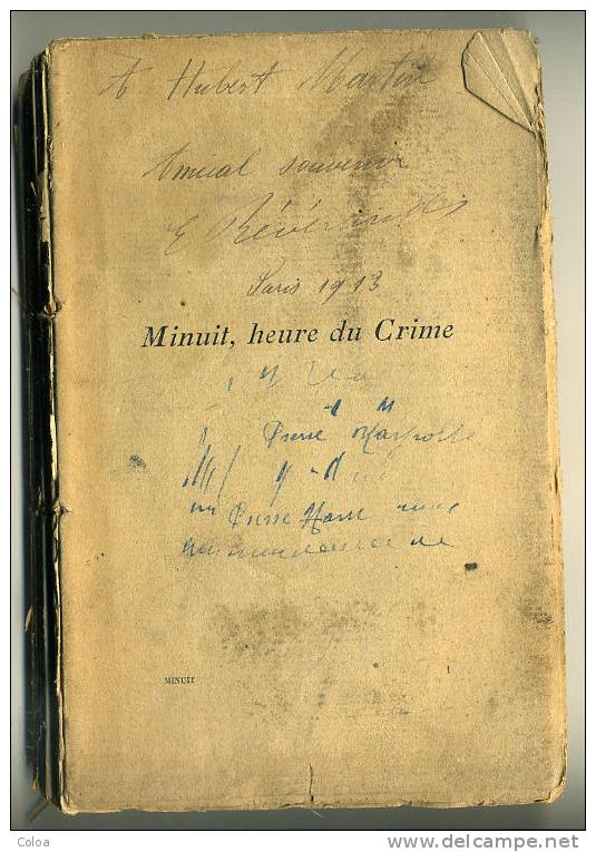 Poésie REVERAND, Edouard,  « Minuit, Heure Du Crime » 1913 - Französische Autoren