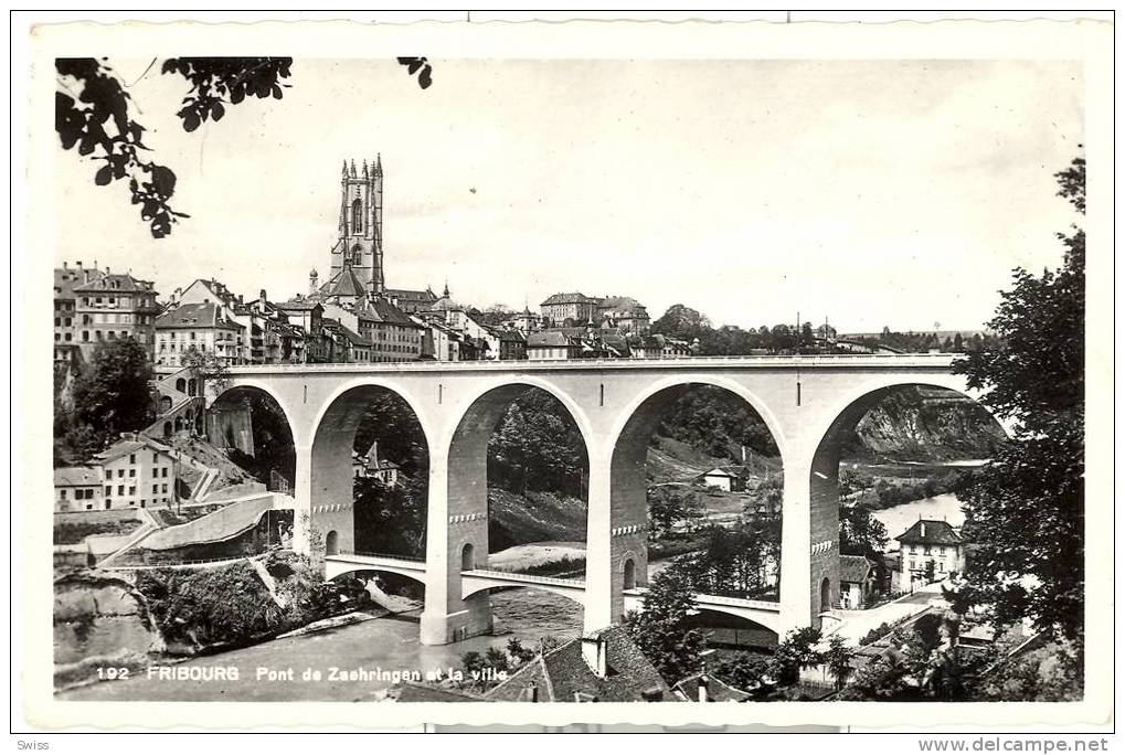 Fribourg Pont De Zaehringen Et La Ville - Pont-la-Ville