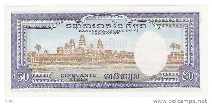 Cambodge Billet 50 Riels 1972 NEUF - Kambodscha