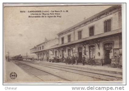 LANGOGNE LA GARE PLM ARRIVEE DE L'EXPRESS PARIS NIMES - Langogne