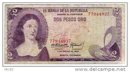 Colombie Billet 2 Pesos Oro 1973 - Colombie