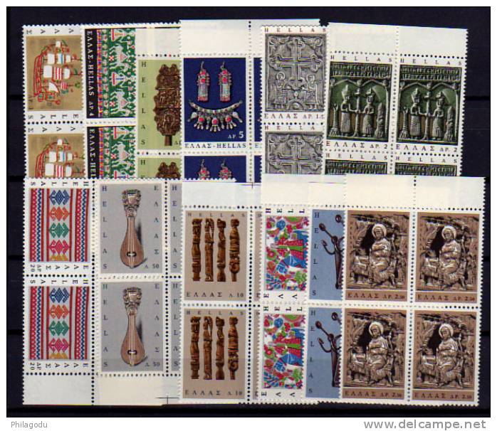 Grèce 1966, Arts Populaires, 4x 899/900 ** Cote 28 € **sans Charnière ++Postfrich++Mint N.H - Ungebraucht