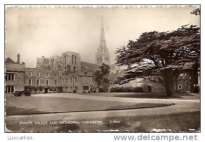 BISHOPS PALACE AND CATHEDRAL. CHICHESTER. - Chichester