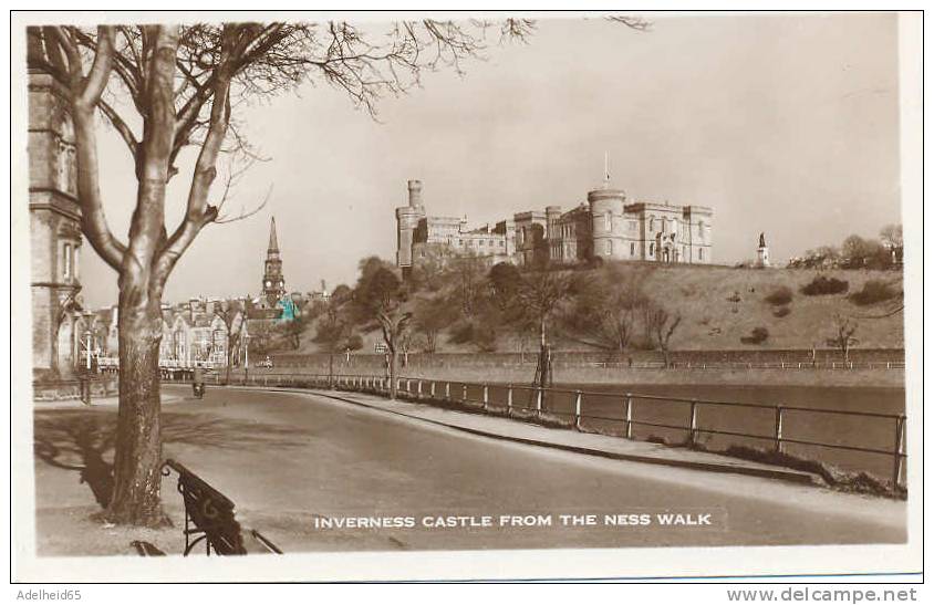 Inverness Castle From The Ness Walk "real Photograph" C ´20´s-´30´s - Inverness-shire