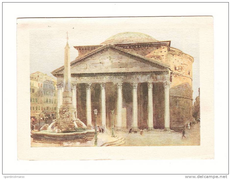 ROMA  - Il Pantheon - Viaggiata Anni 1930/40 !?- ANIMATA - In Buone Condizioni - DC2481. - Panteón