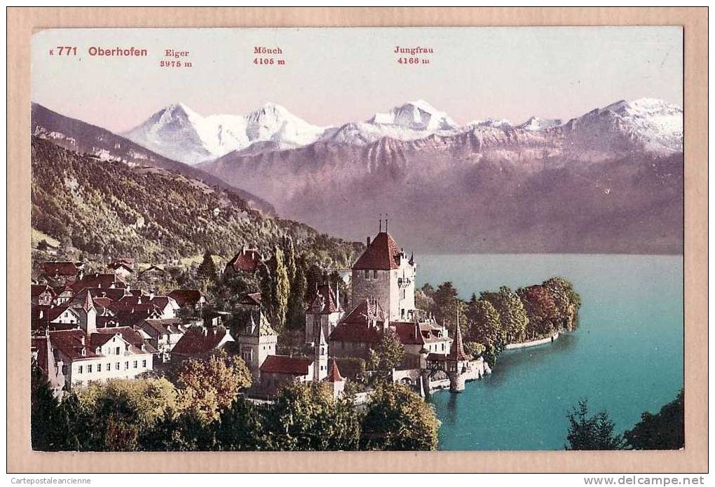 OBERHOFEN 1910s ¤ Litho Color PHOTOGLOB N° 771 ¤ SUISSE SWITZERLAND SCHWIEZ ZWITSERLAND ¤8578A - Oberhofen Am Thunersee