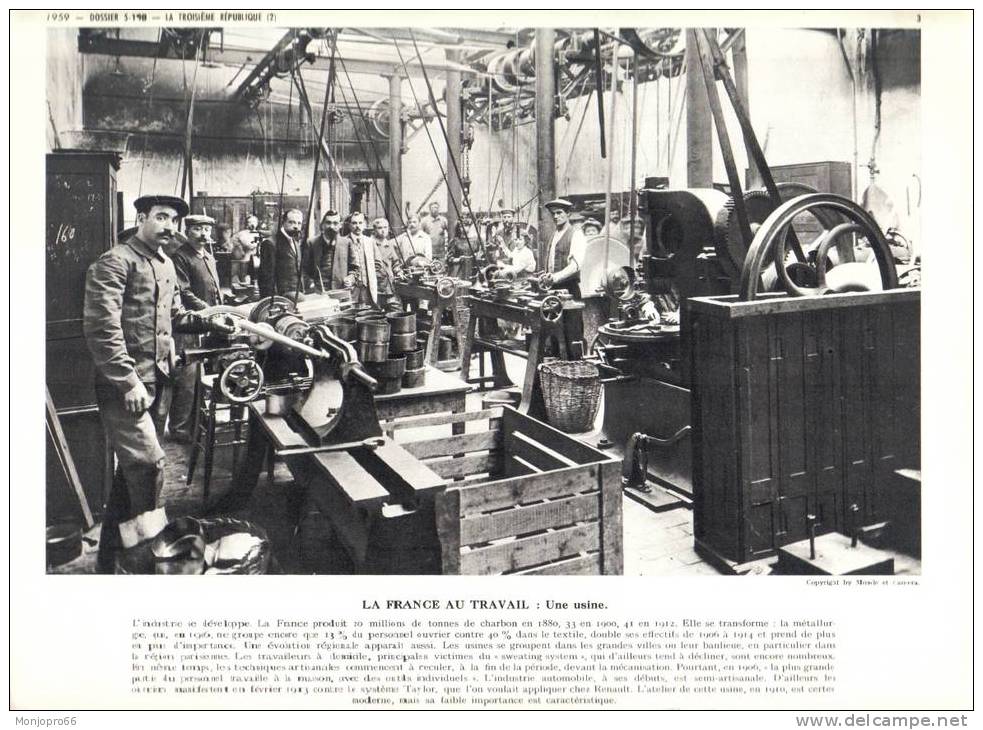 Gravure De La FRANCE Au Travail – Une Usine En 1910 - Autres & Non Classés