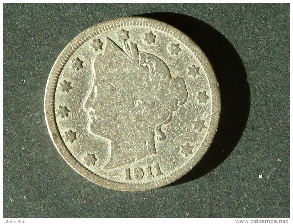 LIBERTY NICKEL " Cents " Below " V " - 1911 ! - 1883-1913: Liberty