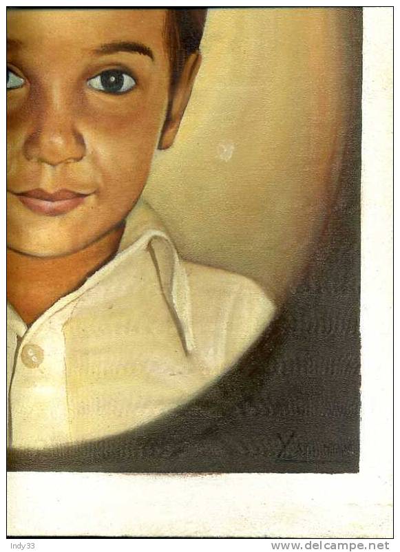 - PORTRAIT D´ ENFANT  . HUILE SUR TOILE  SIGNEE - Oelbilder