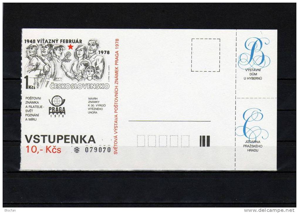 Tag Der FIP Aufdruck PRAGA 1978 CSR 2463/4,ZD+Block 38 O 56€ Plus E-Kt. Gemälde Tizian Bloc Sheet Tschechoslowakei - Briefe U. Dokumente