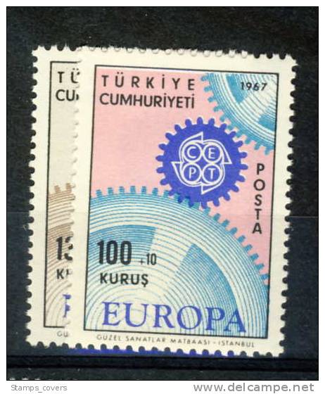 TURKEY MNH** MICHEL 2044/45 EUROPA 1967 - 1967