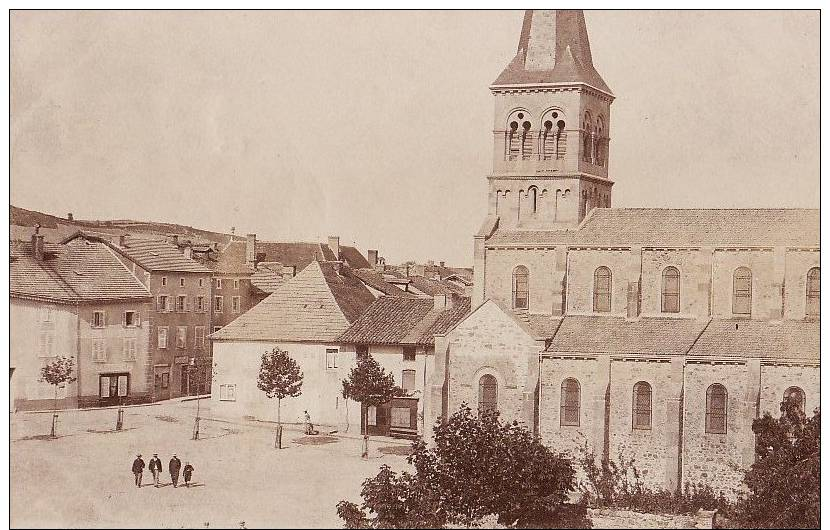 CPA PHOTO 71 MATOUR Vue De La Place De L´ Eglise 1904 - Other & Unclassified