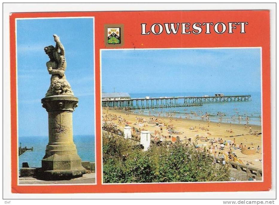 " Greetings From LOWESTOFT" , Norfolk    : The Beach; The Pier ; 1985; TB - Altri & Non Classificati