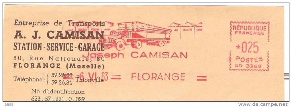 Transports, Camions, Florange - EMA Satas - Devant D'enveloppe    (177)) - Camion