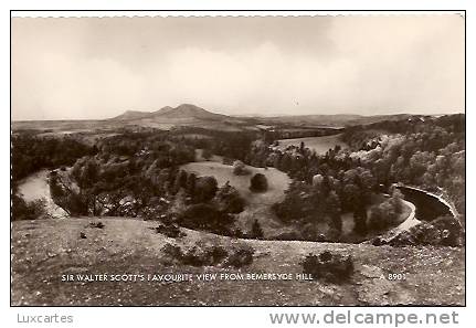 SIR WALTER SCOTT'S FAVORITE VIEW FROM BEMERSYDE HILL. - Berwickshire