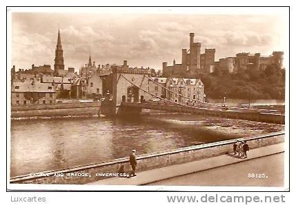 CASTLE AND BRIDGE. INVERNESS. - Inverness-shire