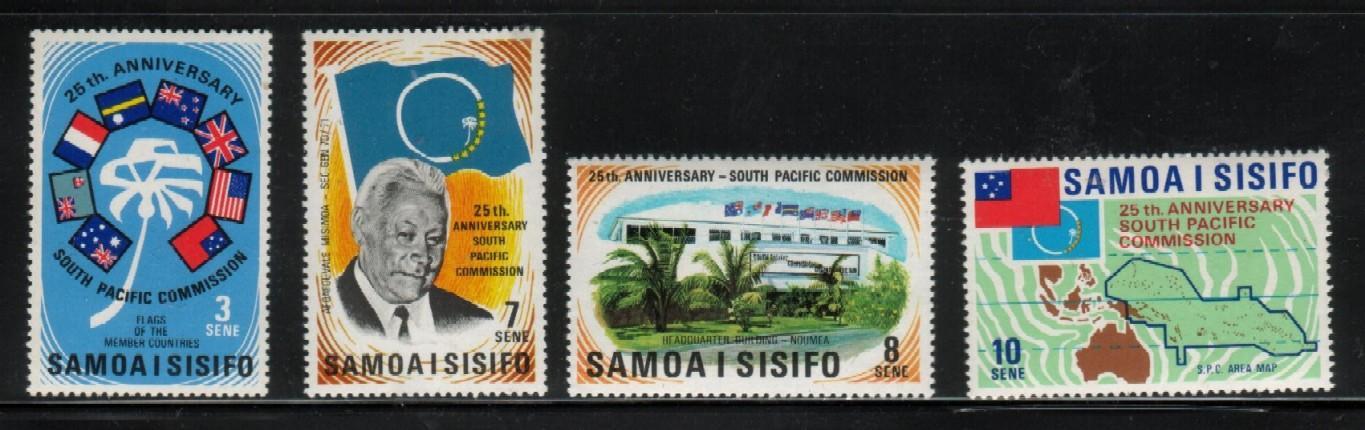 SAMOA 1972 SOUTH PACIFIC COMMISSION SET OF 4 NHM - Samoa (Staat)