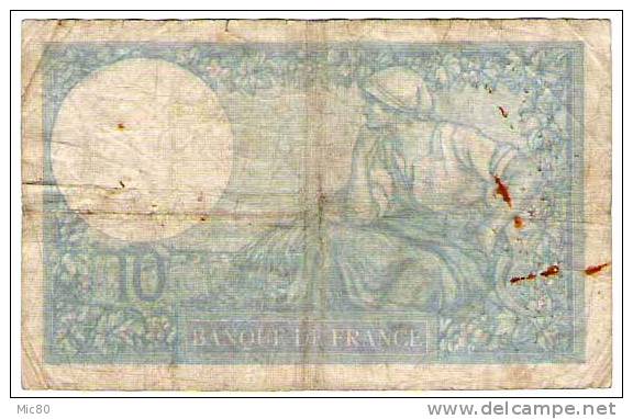 Billet 10F Minerve Type Modifié 6/7/1939 Tb - 10 F 1916-1942 ''Minerve''