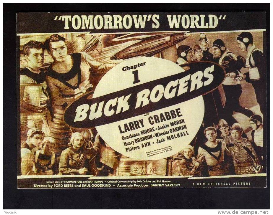 Tomorrow's World ~ Buck Rogers Film Poster ~ MODERN Postcard - Posters On Cards