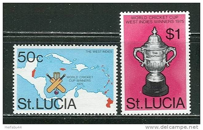 St. Lucia    World Cricket Cup   Set  SC#  403-04 Mint - St.Lucie (1979-...)