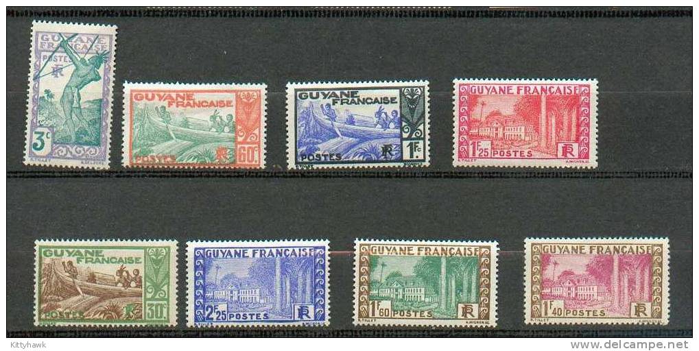 GUYA 134 - YT 157-158-160-163-164-165-1 66-167 * - Unused Stamps