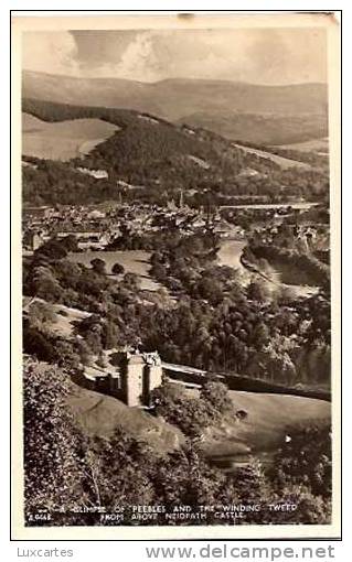 A GLIMPSE OF PEEBLES AND THE WINDING TWEED FROM ABOVE NEIDPATH CASTLE. - Peeblesshire