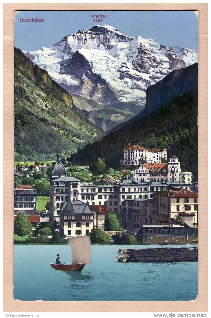 INTERLAKEN JUNGFRAU Postée 21.06.1913 ¤ Litho Color BRIENZ N°3048 ¤ SUISSE SWITZERLAND SCHWIEZ ZWITSERLAND ¤8606A - Brienz