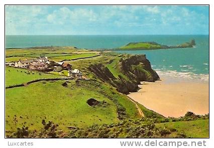 RHOSSILI BAY AND WORMS HEAD .GOWER. - Glamorgan