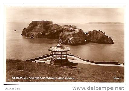 CASTLE HILL AND ST. CATHERINES ISLE . TENBY. - Pembrokeshire