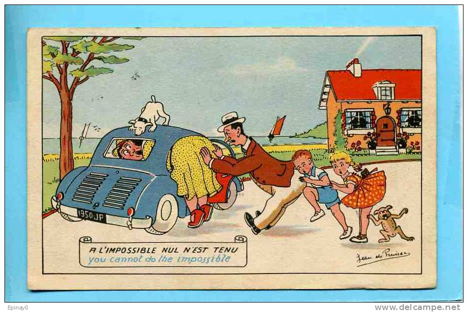 B - ILLUSTRATEUR - Jean De PREISSAC - Automobile - Humour - Preissac