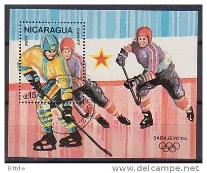Olympia´84, Nicaragua Bl.155 , O  (2432)* - Hiver 1984: Sarajevo