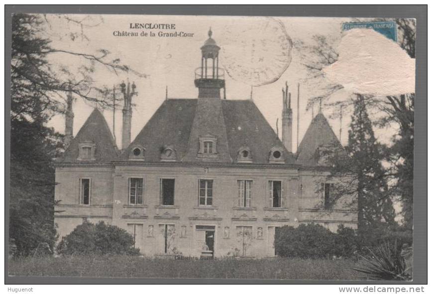 B - CARTE POSTALE - 86 - LENCLOITRE - CHATEAU DE LA GRAND COUR - - Lencloitre