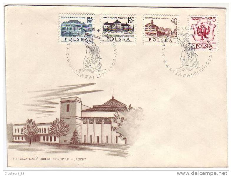 Série  Sur Deux Enveloppes / 21.7.1965 FDC / Lettres Décoratives - Briefe U. Dokumente