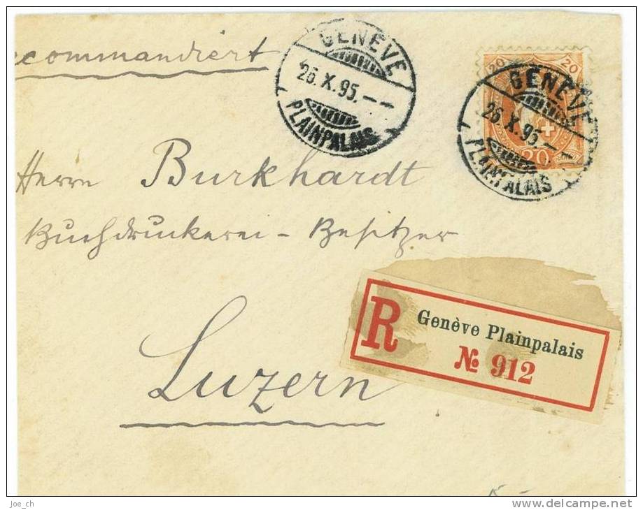 Stehende Helvetia 1895 Auf Briefabschnitt, 3 Scans, - Storia Postale