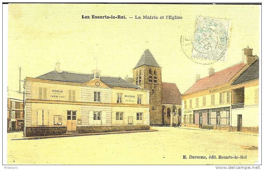 LES ESSARTS-LE-ROI  -  La Mairie Et L'Eglise - Les Essarts Le Roi