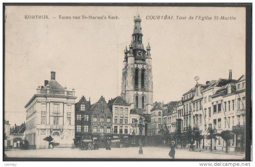 KORTRIJK COURTRAI - Tour Toren Van St-Martens Kerk (utilisée 1921) - Kortrijk