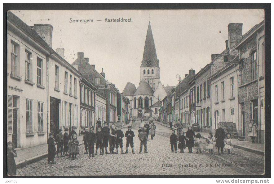 SOMERGEM ZOMERGEM - Kasteeldreef + Rails Du Tram (utilisée 1909) - Zomergem