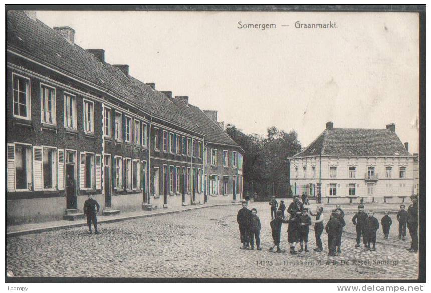 SOMERGEM  ZOMERGEM - Graanmarkt (utilisée 1909) - Zomergem