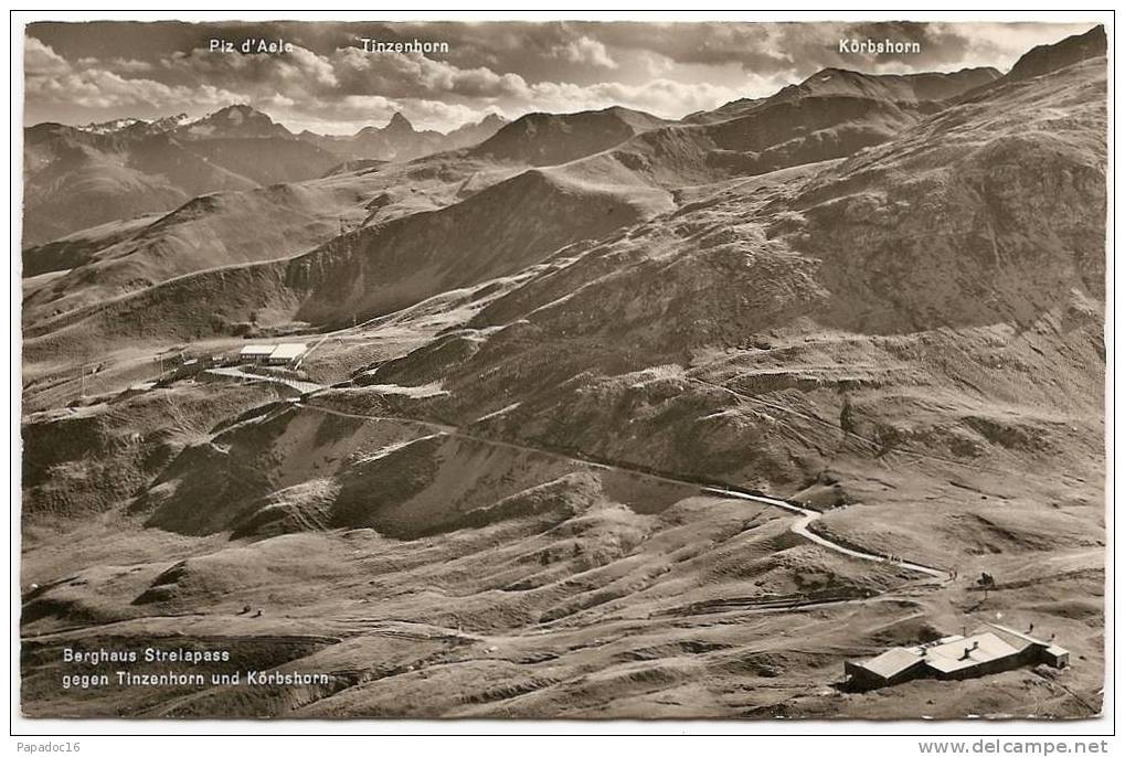 CH - GR - Berghaus Strelapass (2353 M) Mit Körbshornroute, Piz D'Aela, Tinzenhorn U. Piz Michèl - Ed. Furter 975 [Davos] - Davos