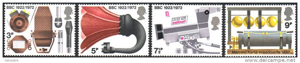 Grande-Bretagne - Y&T  665 à 668 (SG  909 à 912) ** (MNH) - BBC - Unused Stamps