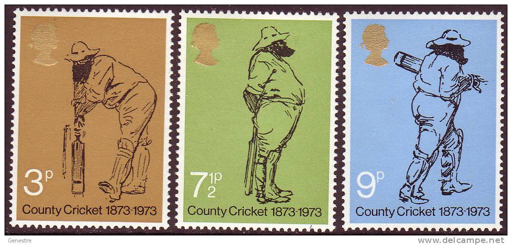 Grande-Bretagne - Y&T  684 à 686 (SG  928 à 930) ** (MNH) - Country Cricket - Unused Stamps