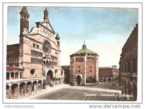 18782)cartolina Illustratoria  Cremona - Cattedrale E Battistero - Cremona