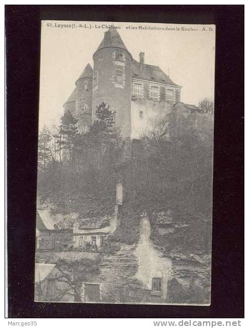 Luynes Le Chateau & Les Habitations Dans Le Rocher édit.A.B. N° 61 Troglodyte  Belle Carte - Luynes