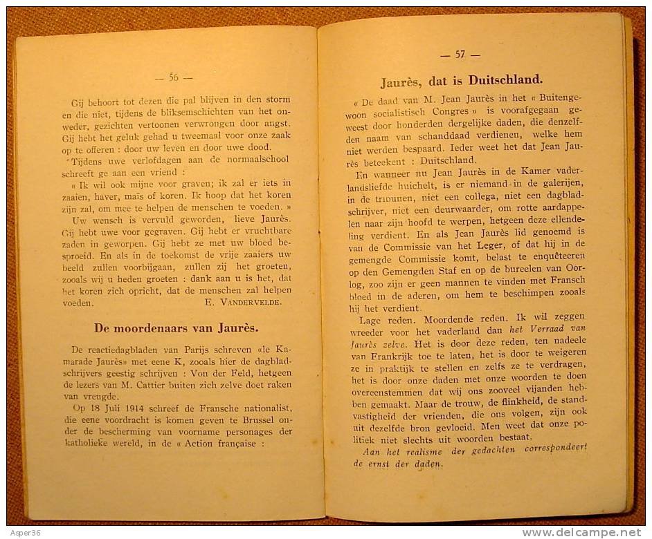 Jean Jaurès, Bloemlezing Uit En Over Zijn Leven, Zijne Werken En Zijne Dood, 1924 - Antique