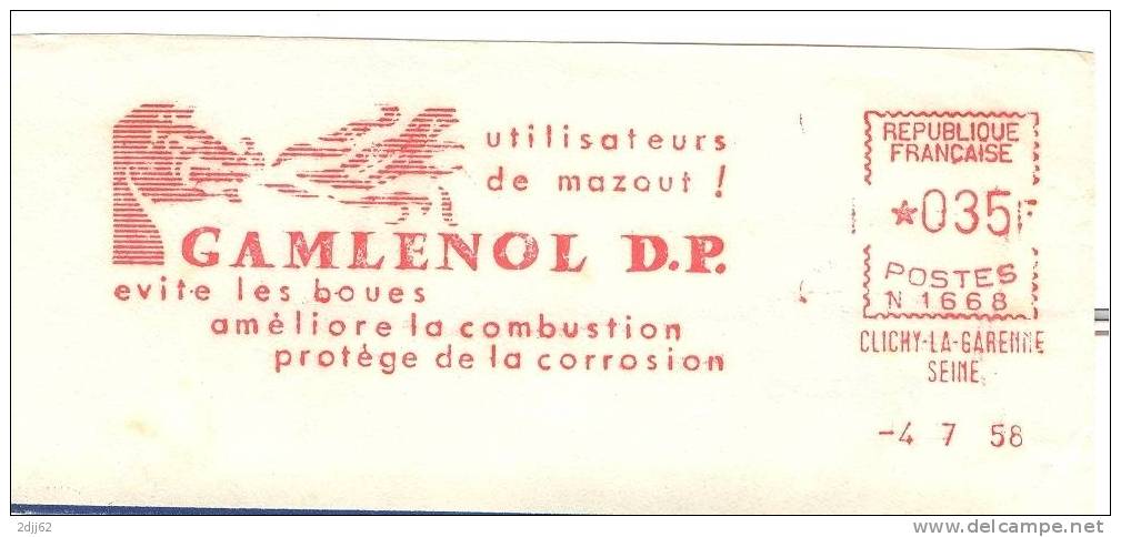 Mazout, Corrosion - EMA Secap - Devant D'enveloppe      (274) - Autres & Non Classés