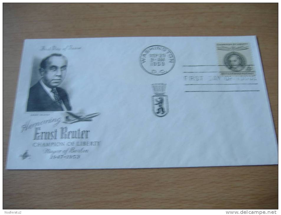 USA: FDC Ernst Reuter (1959 ) - 1951-1960