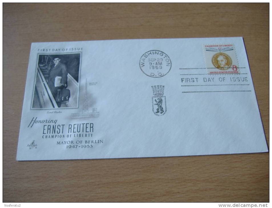 USA: FDC Ernst Reuter (1959 ) - 1951-1960